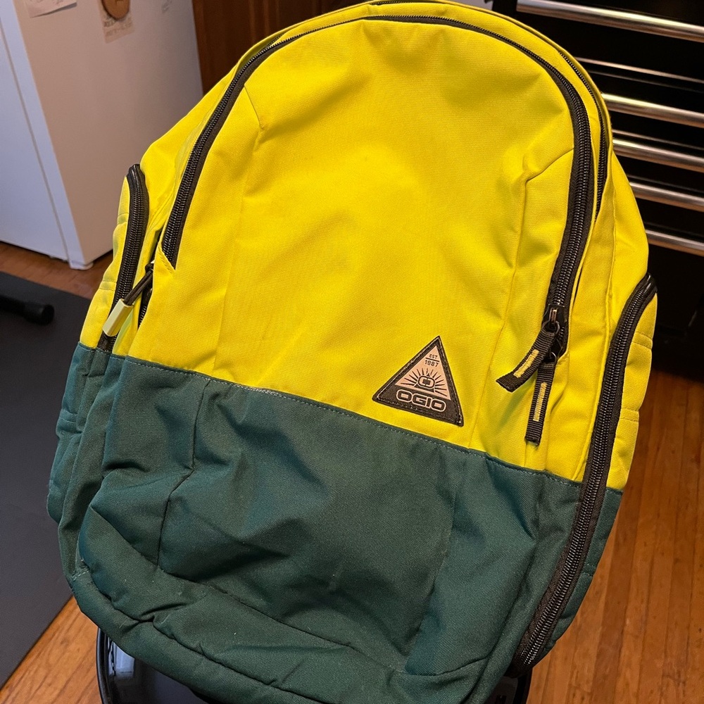 OGIO Two-Tone Yellow and Green Backpack